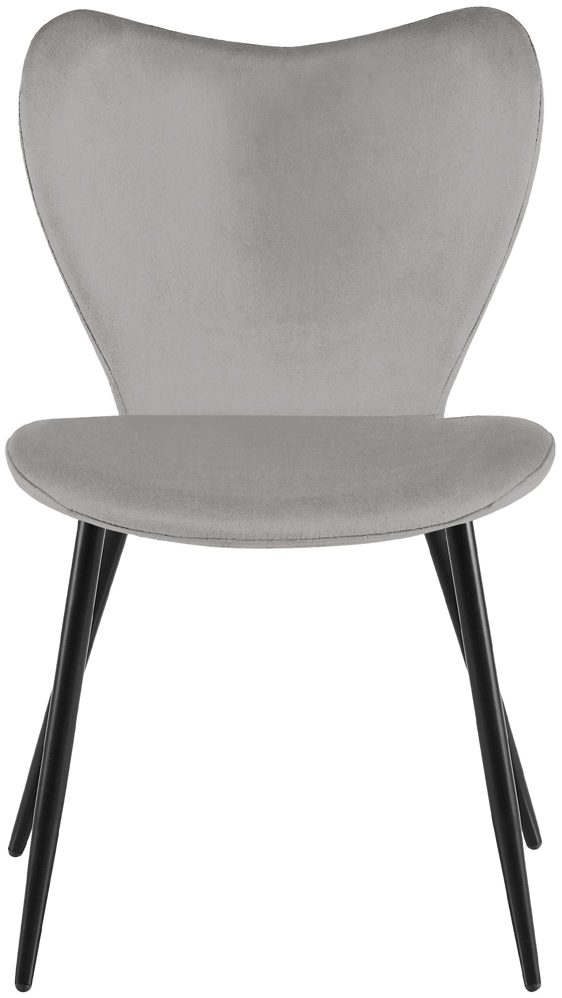 2er Set Esszimmerstuhl Maika Samt grau