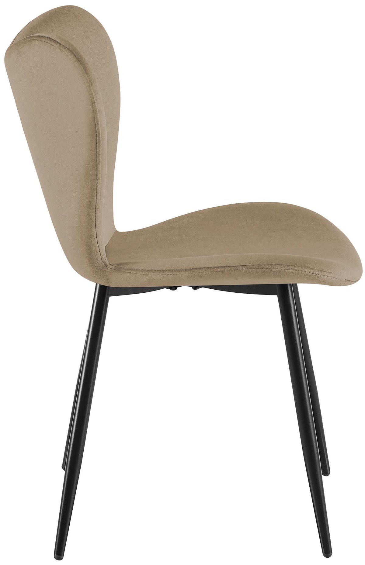 2er Set Esszimmerstuhl Maika Samt taupe