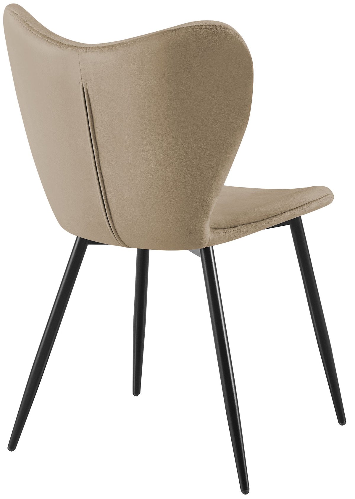 2er Set Esszimmerstuhl Maika Samt taupe
