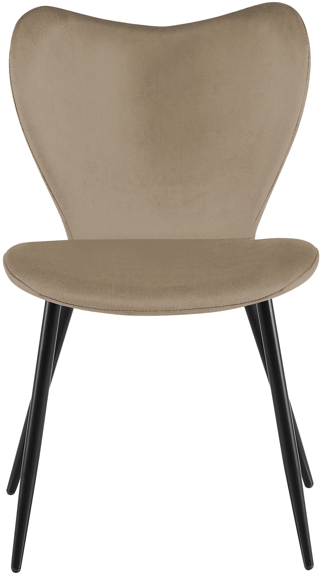 2er Set Esszimmerstuhl Maika Samt taupe