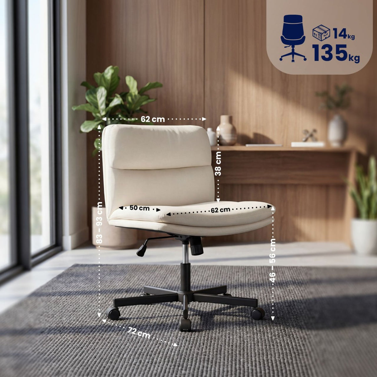 Loungefauteuil Eldor creme creme