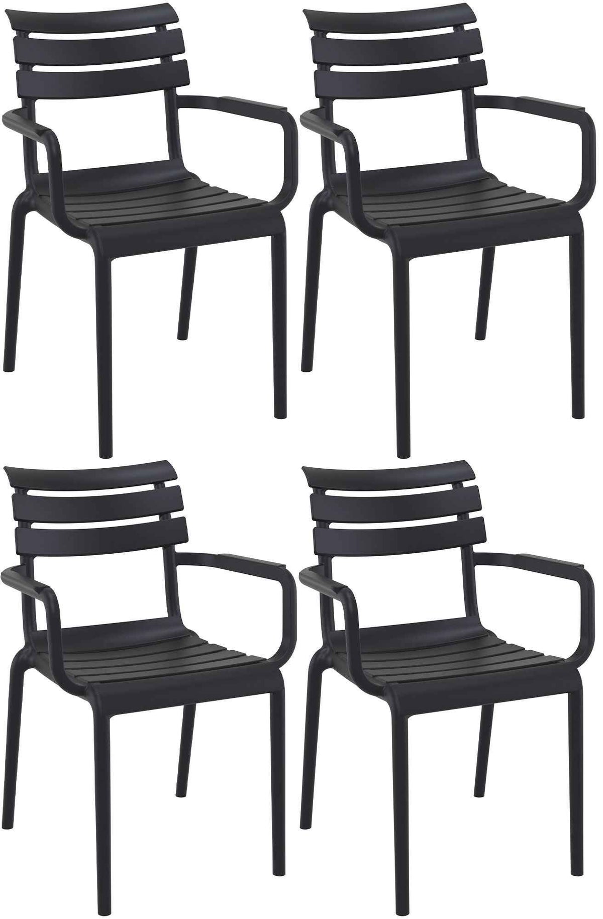 4er Set Stühle Paris schwarz