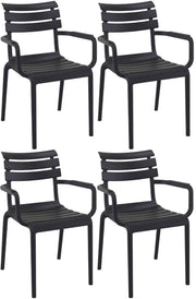 4er Set Stühle Paris schwarz