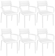 6er Set Stühle Paris weiß