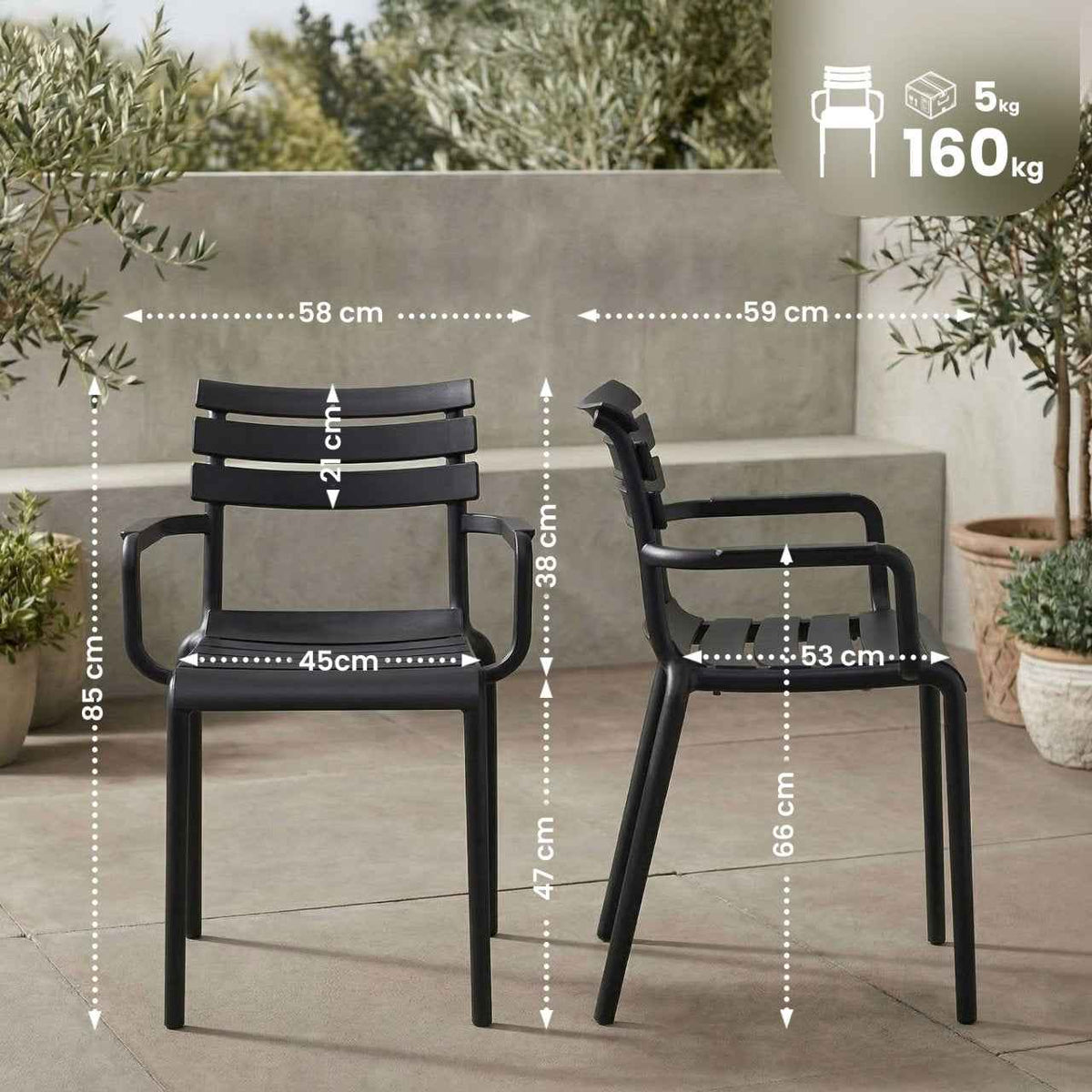 4er Set Stühle Paris schwarz