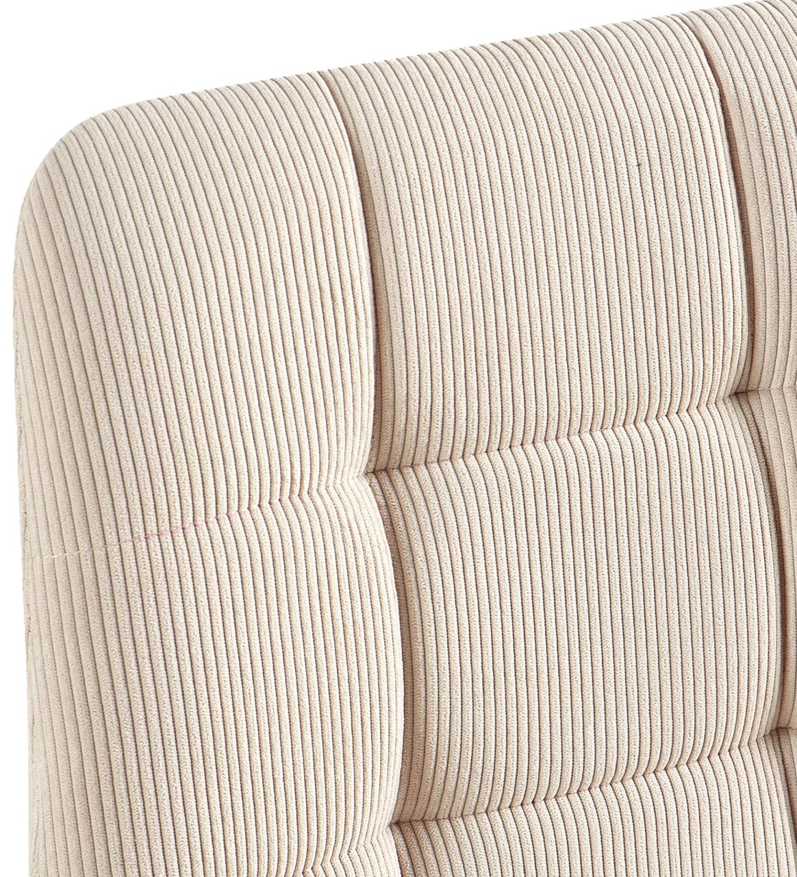 Set van 2 eetkamerstoelen Antibes ribstof creme creme