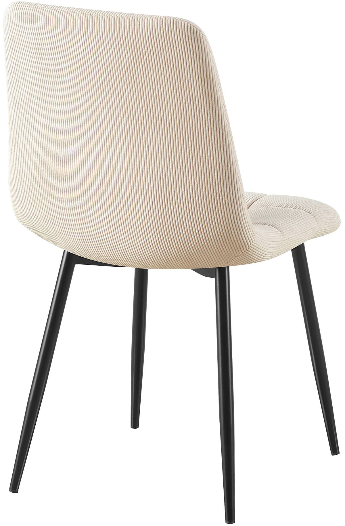 Set van 2 eetkamerstoelen Antibes ribstof creme creme