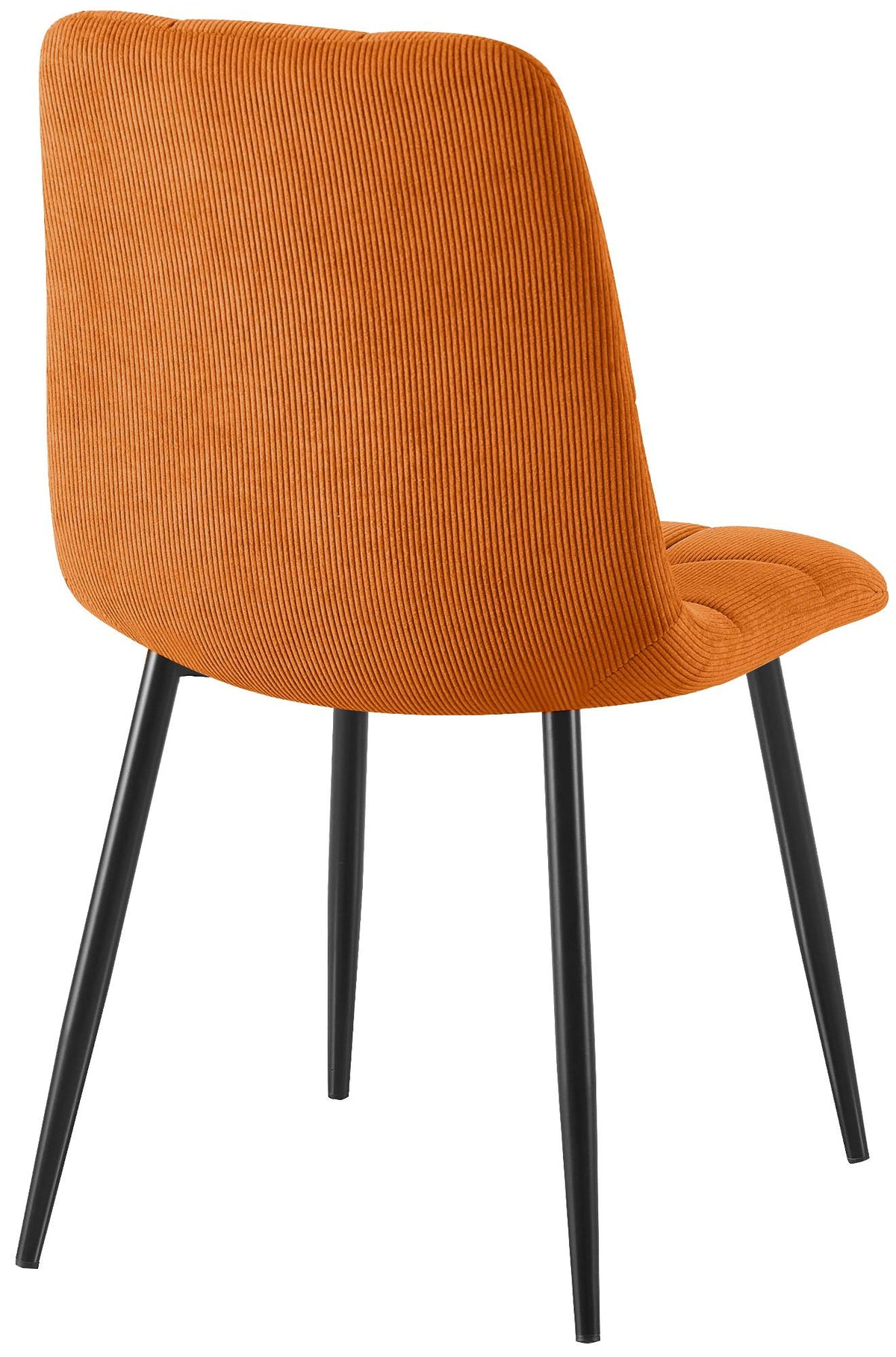 Set van 2 eetkamerstoelen Antibes ribstof oranje orange