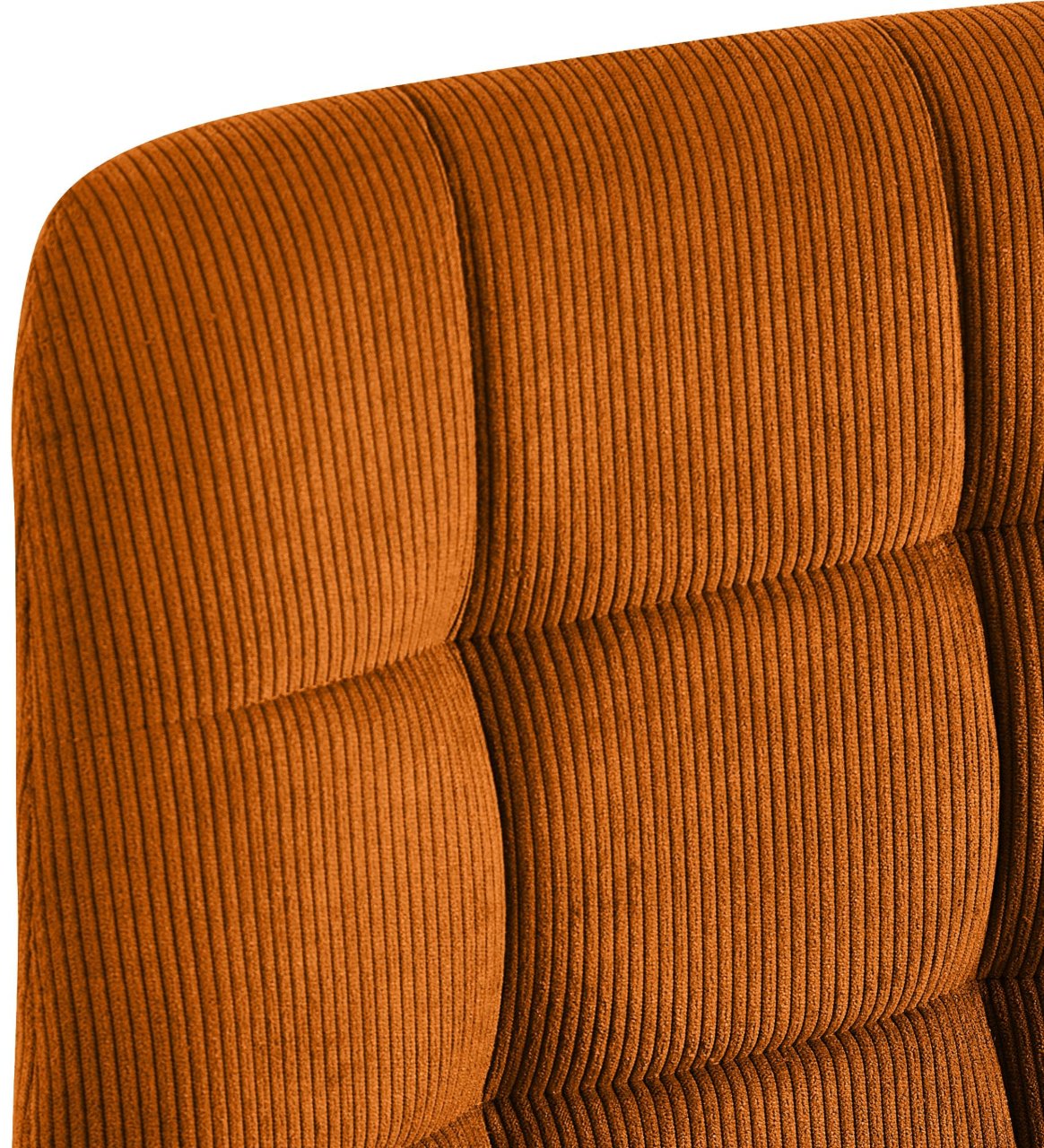 Set van 2 eetkamerstoelen Antibes ribstof oranje orange