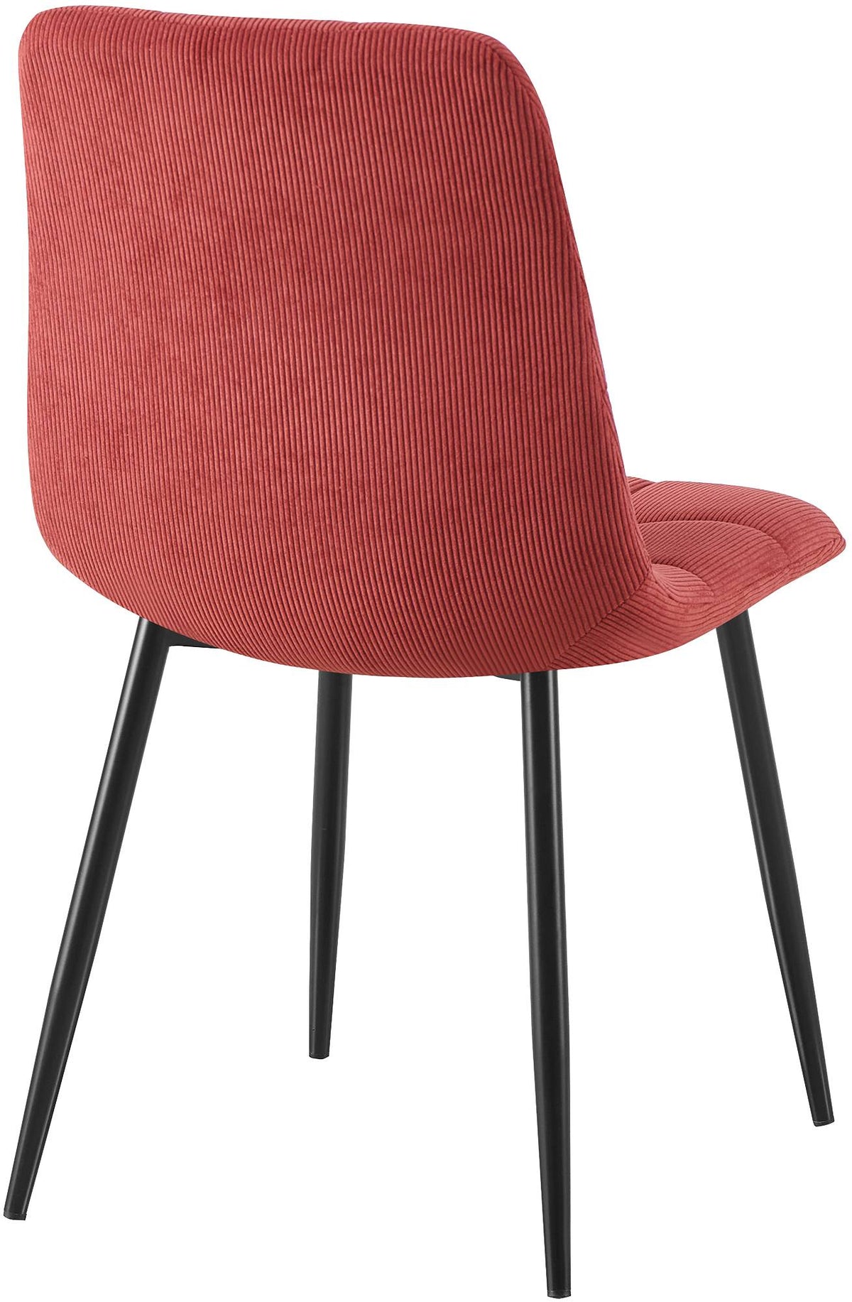 Set van 2 eetkamerstoelen Antibes ribstof bordeauxrood bordeauxrot