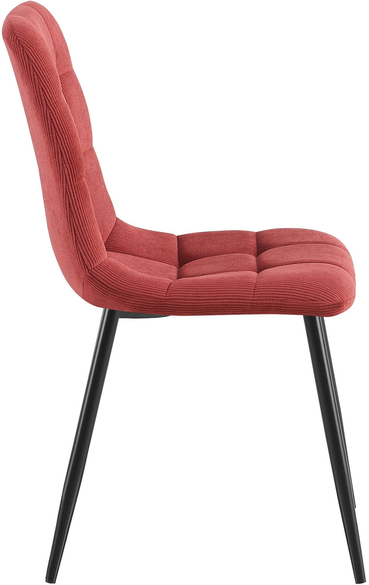 Set van 2 eetkamerstoelen Antibes ribstof bordeauxrood bordeauxrot