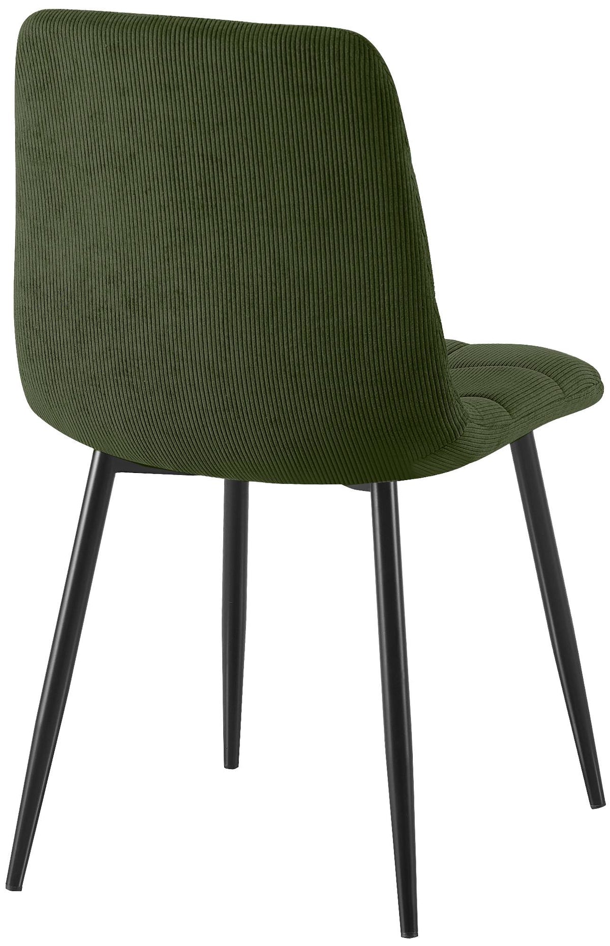 Set van 2 eetkamerstoelen Antibes ribstof groen grün