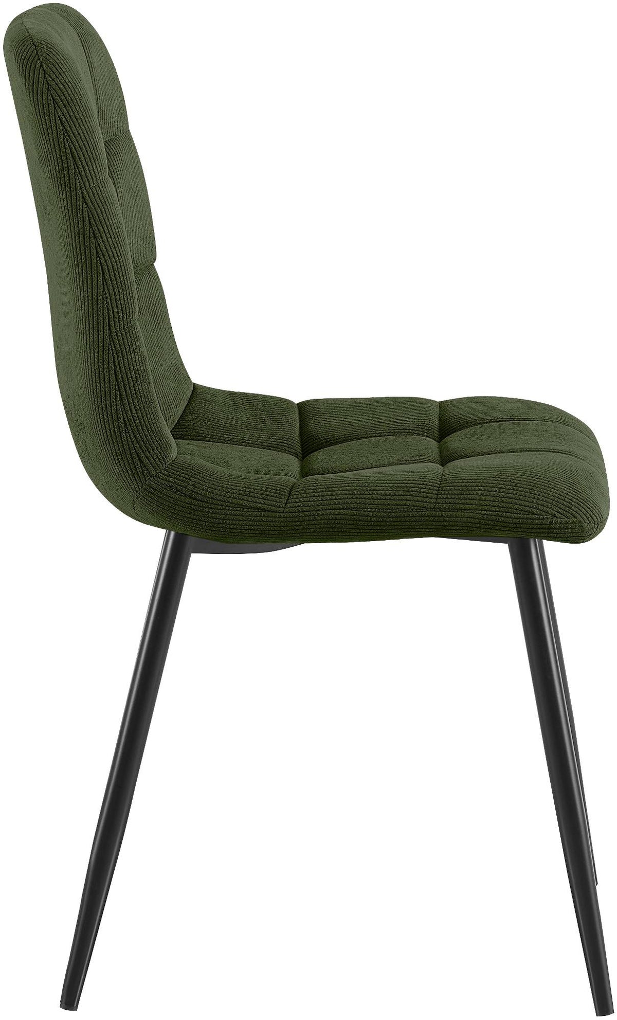 Set van 2 eetkamerstoelen Antibes ribstof groen grün