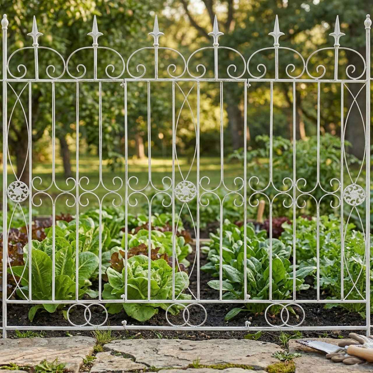 Gartenzaun Mangold antik weiß