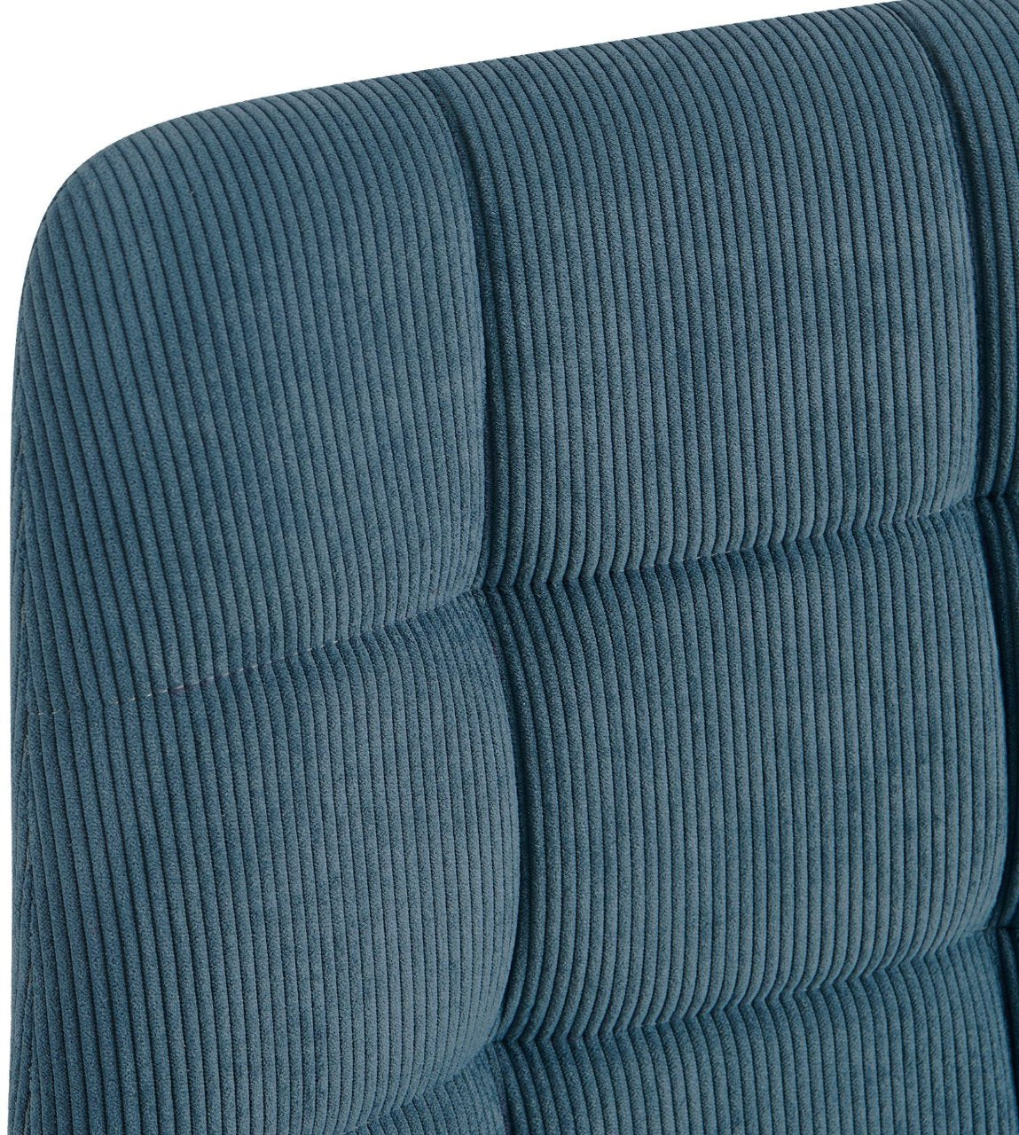 Set van 2 eetkamerstoelen Antibes ribstof blauw blau