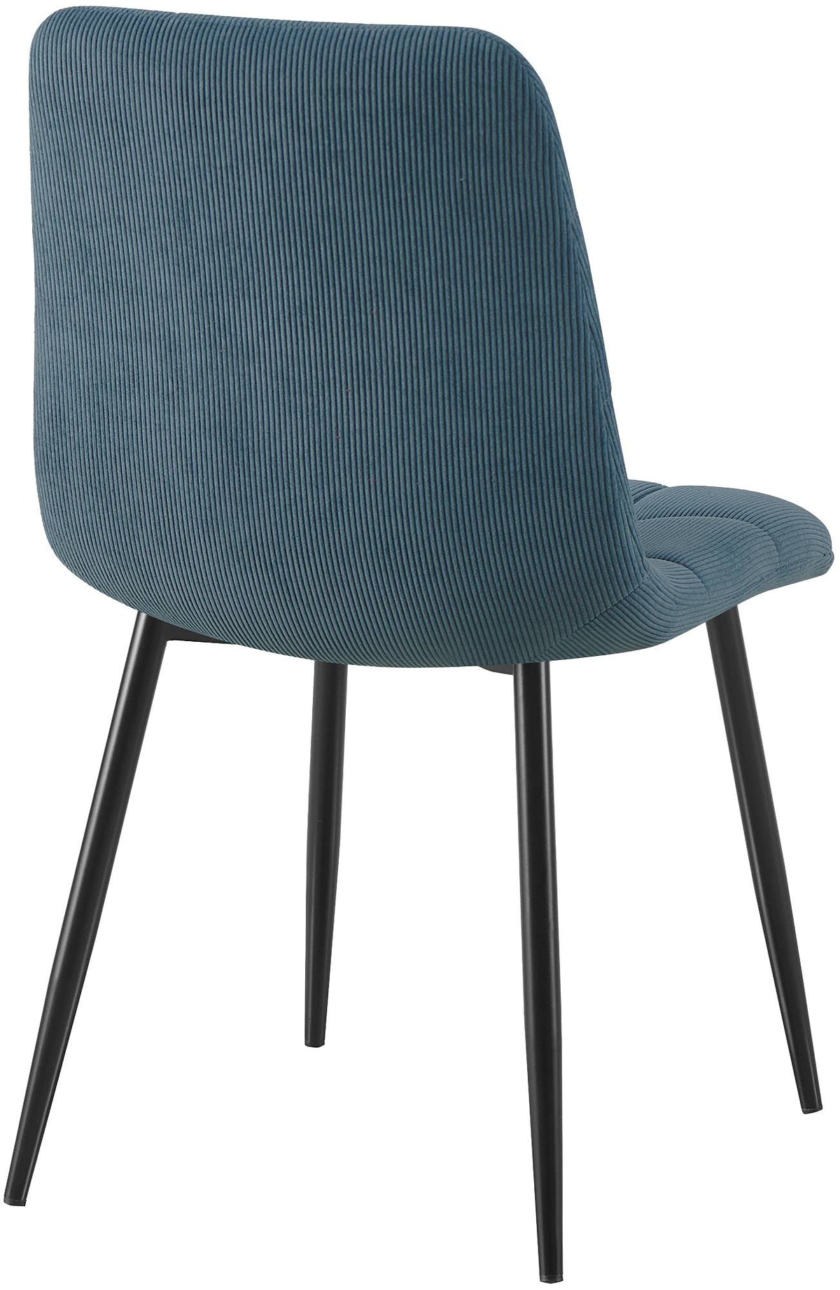 Set van 2 eetkamerstoelen Antibes ribstof blauw blau