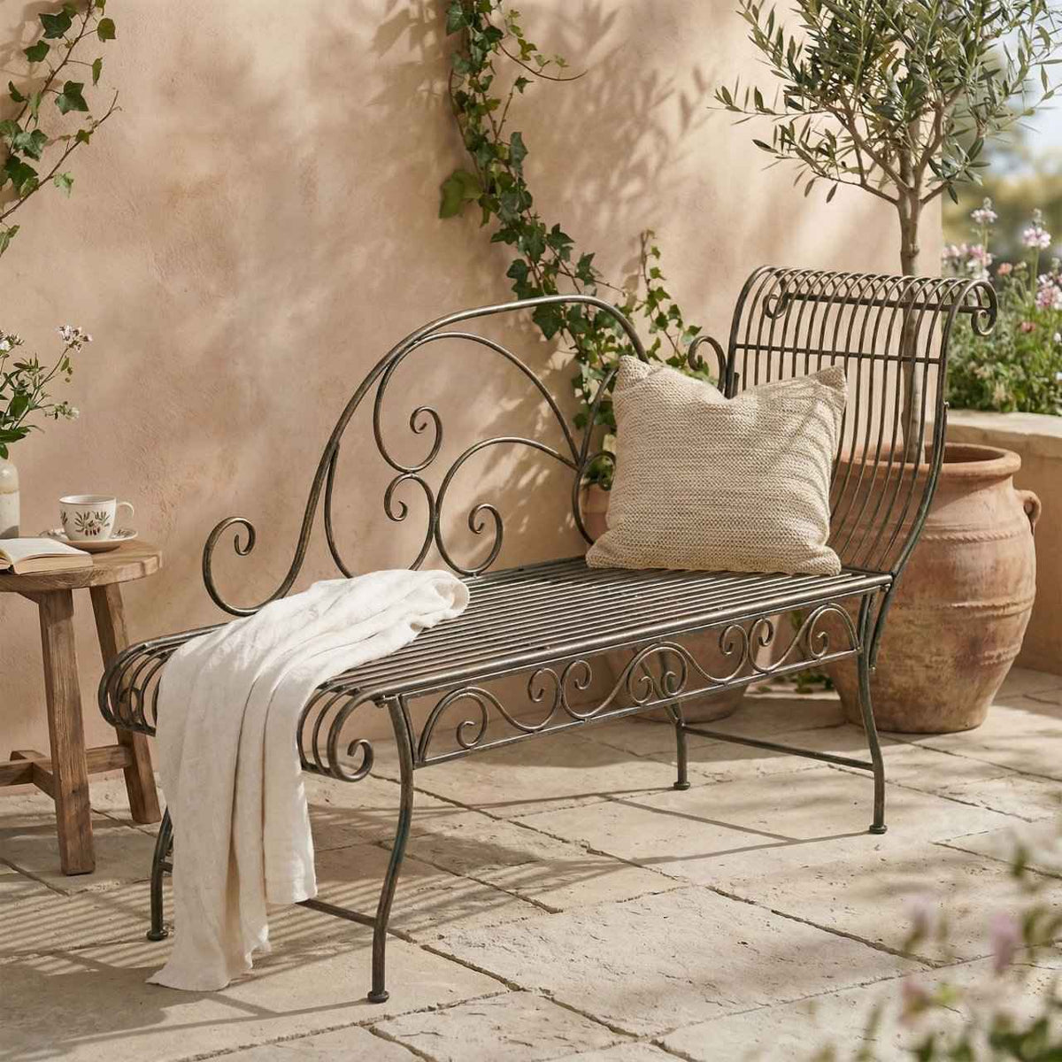 Tuinbank Karma bronzen bronze