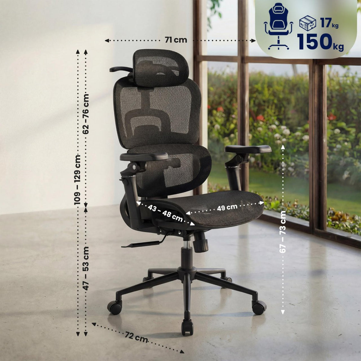 Bürostuhl Jenson schwarz