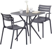 Tuinmeubelset Avena met 2 stoelen donkergrijs dunkelgrau