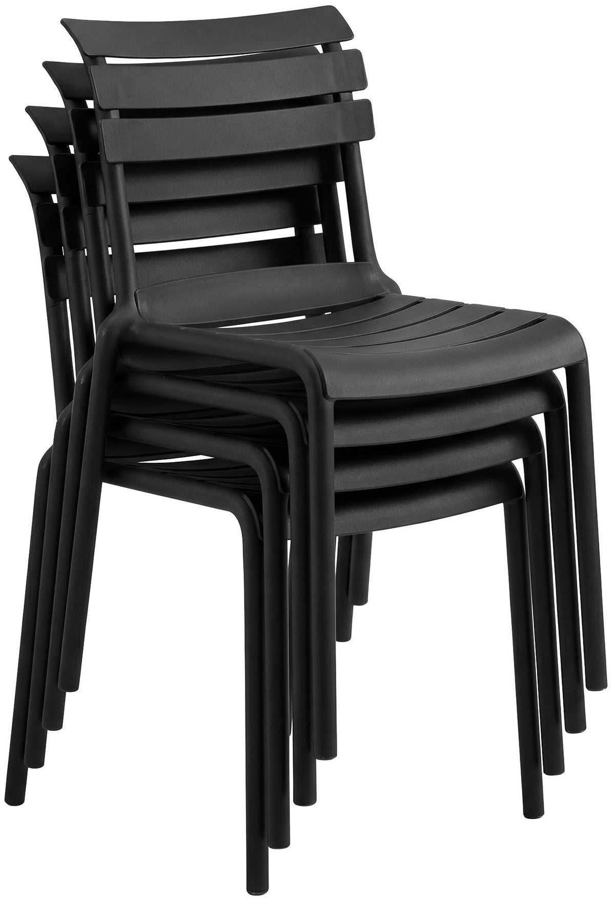Tuinmeubelset Vela met 4 Stoelen zwart schwarz