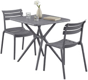 Tuinset Vela met 2 stoelen donkergrijs dunkelgrau