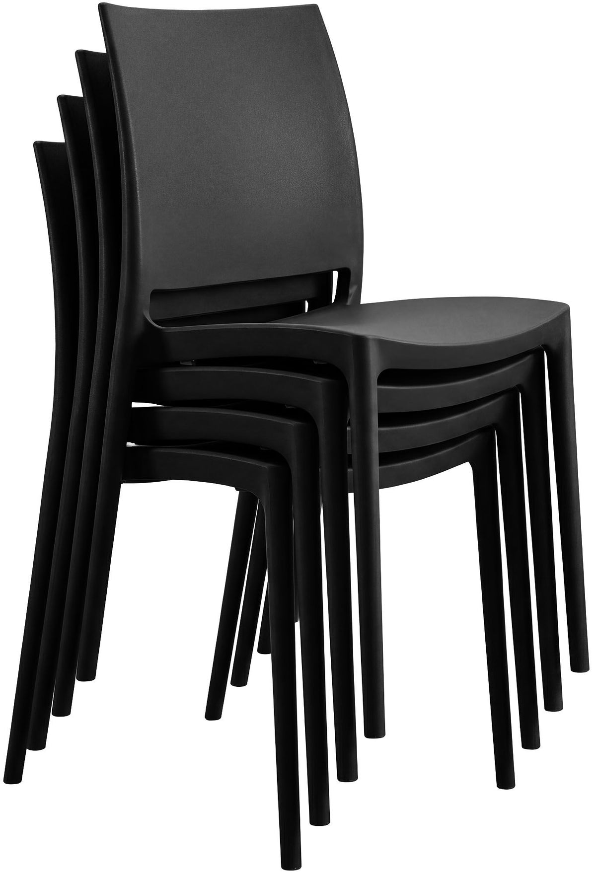 Tuinset Amino met 4 stoelen zwart schwarz