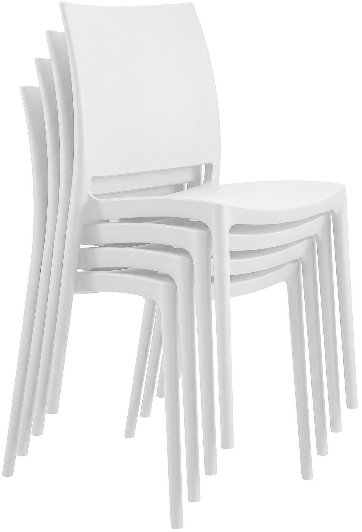 Tuinset Amino met 4 stoelen wit weiß