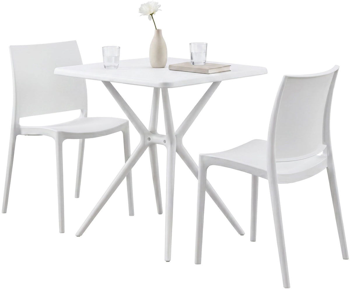 Tuinmeubelset Amino met 2 stoelen wit weiß