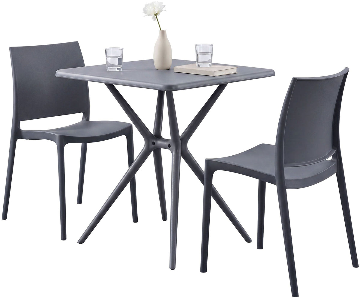 Tuinmeubelset Amino met 2 stoelen donkergrijs dunkelgrau