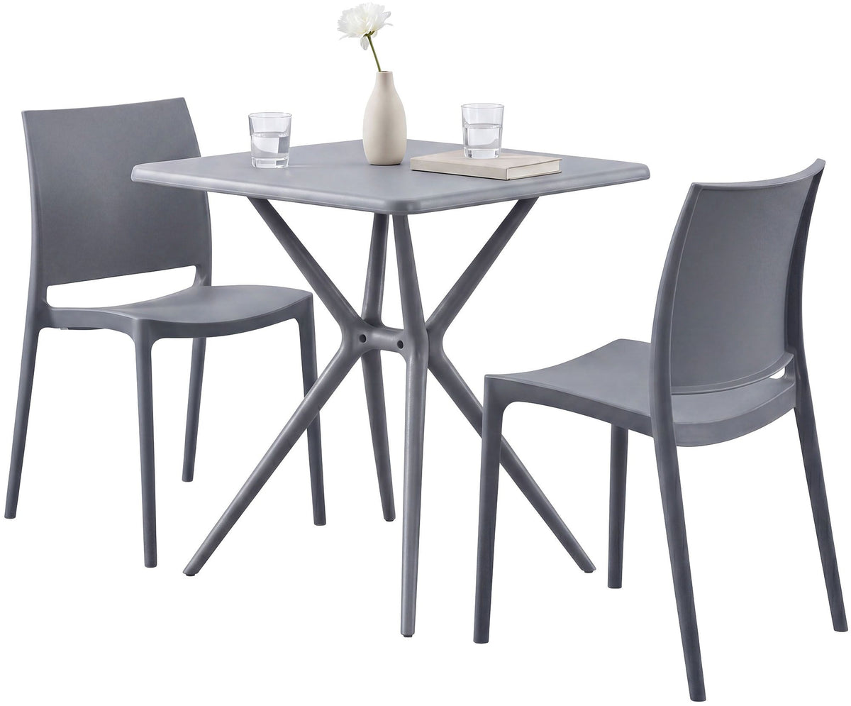 Tuinmeubelset Amino met 2 stoelen grijs grau