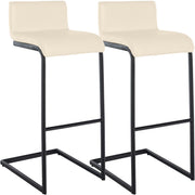 2er Set Barhocker Newport B Kunstleder creme