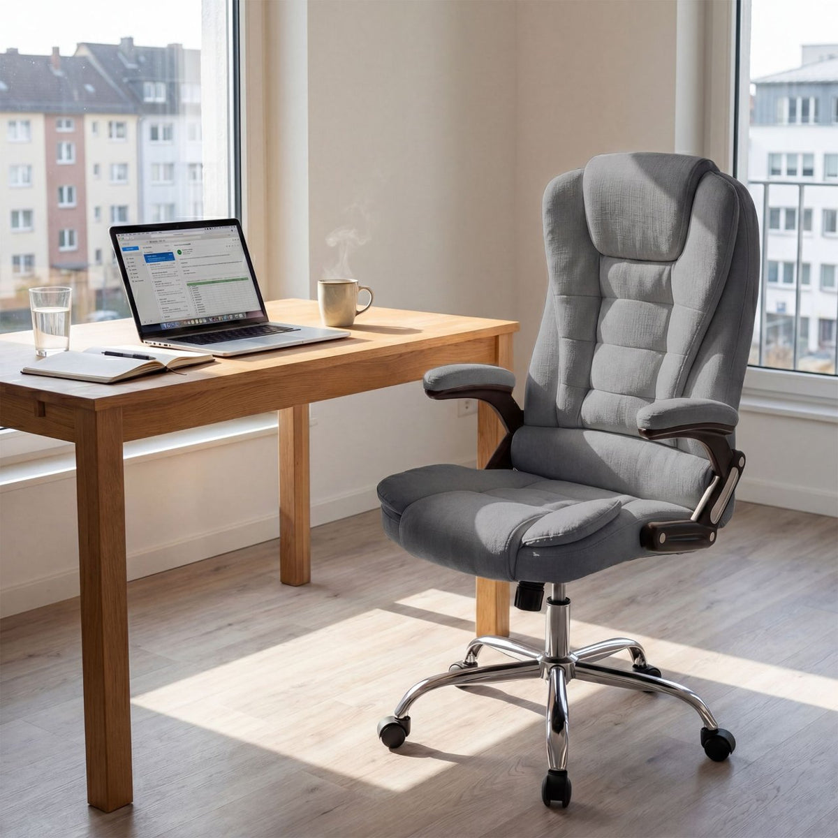 Bureaustoel Thor stof grijs grau