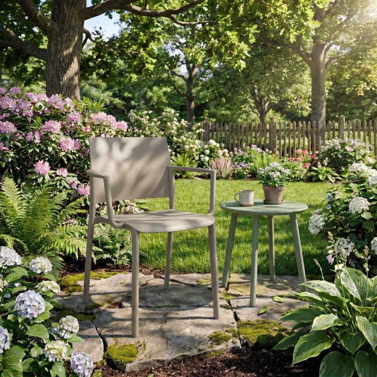 Tuinstoel Valtor taupe taupe