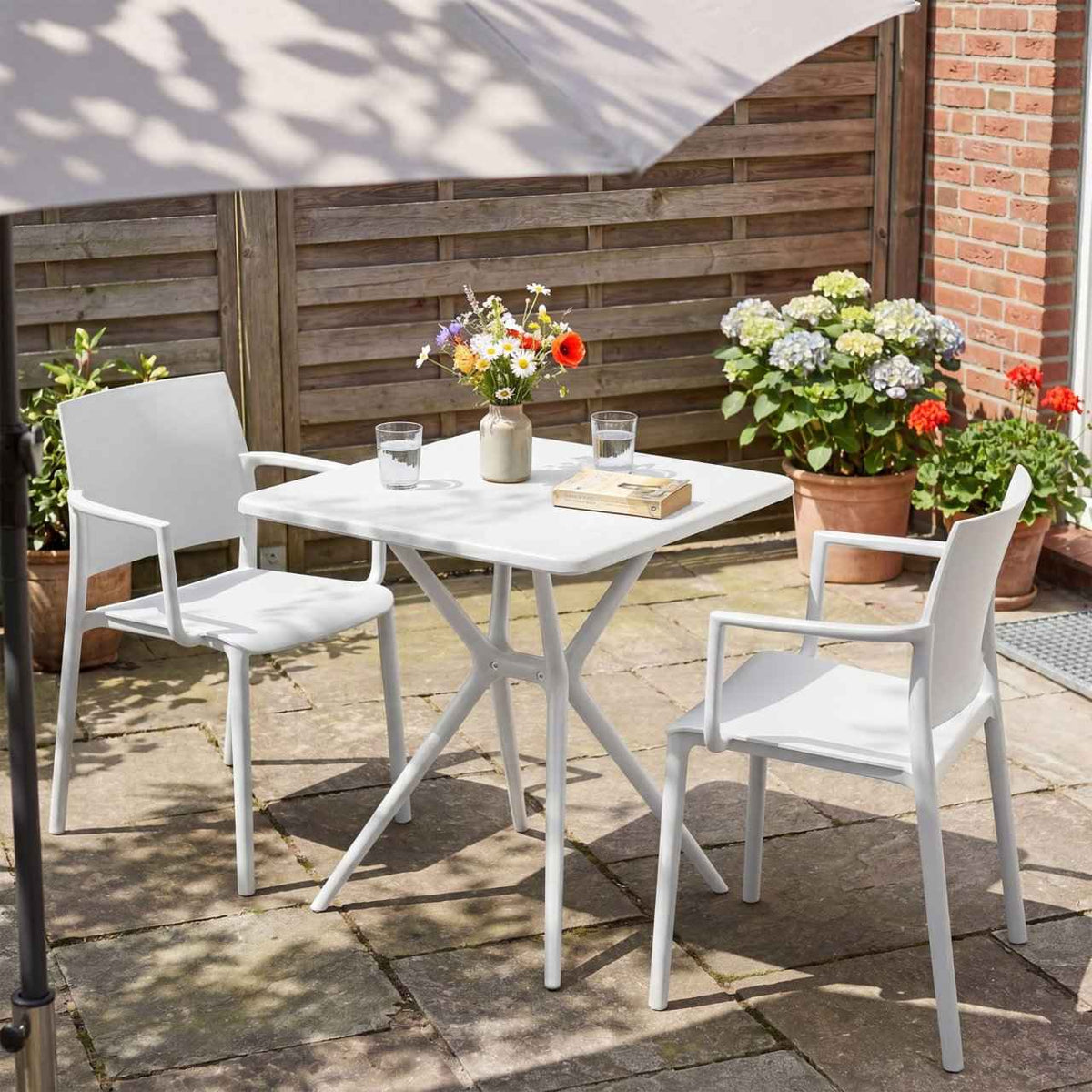 Tuinmeubelset Pula wit weiß