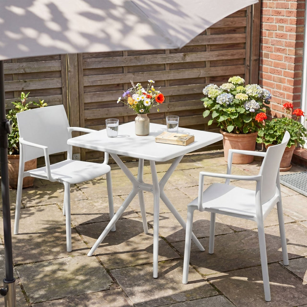 Tuinmeubelset Pula wit weiß