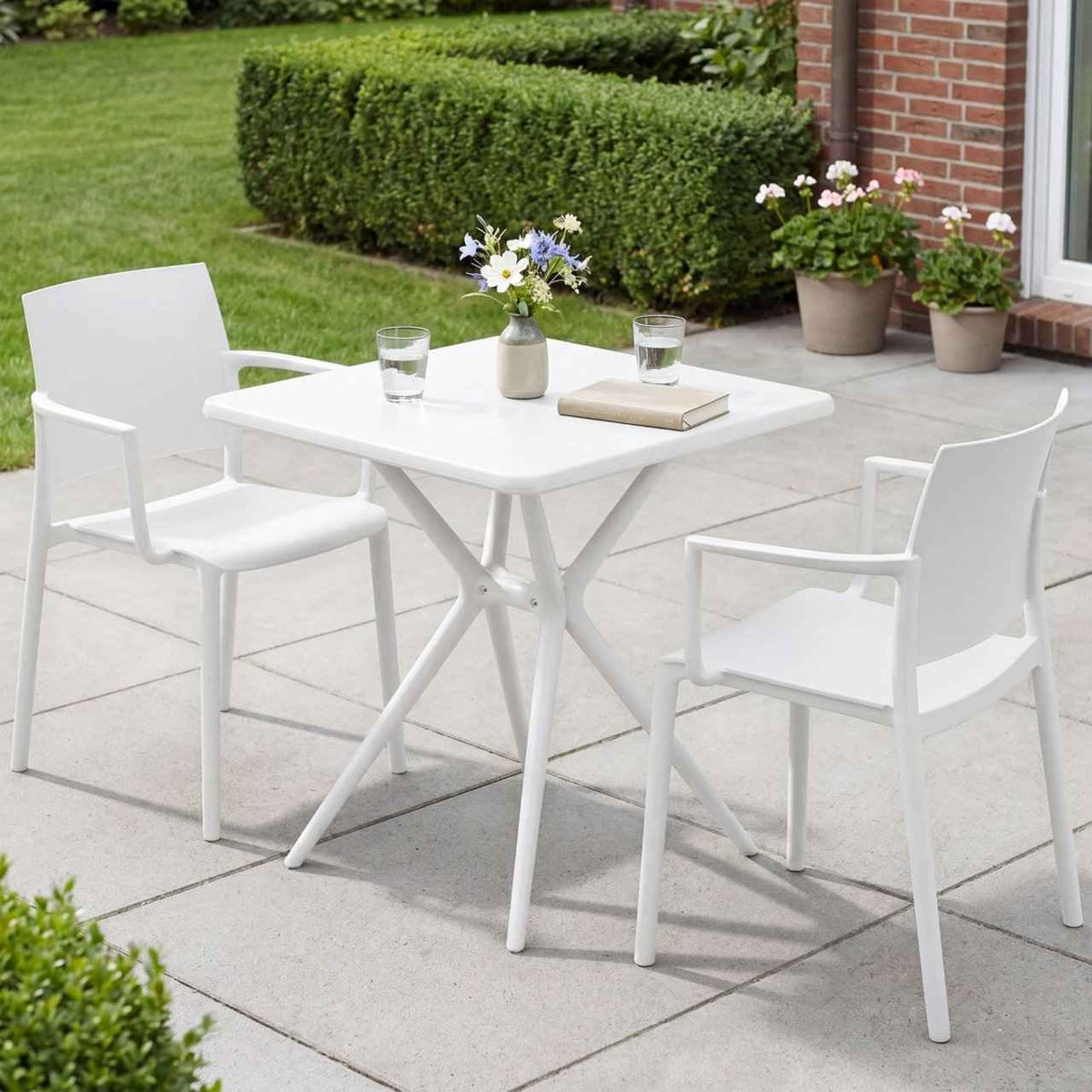 Tuinmeubelset Pula wit weiß