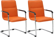 2er Set Besucherstuhl Seattle orange