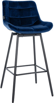 Barhocker Weston Schwenkbar Samt blau