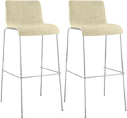 Set van 2 barkrukken Hover Stof creme,chroom creme
