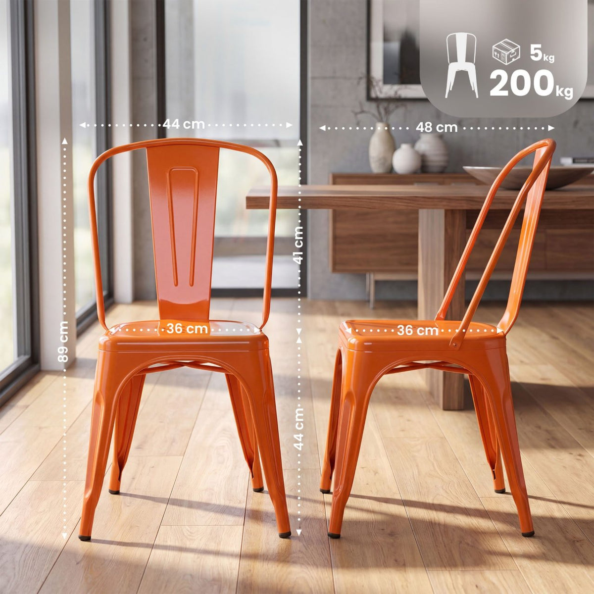 Stapelstoel Benedikt oranje orange