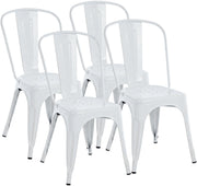 Set van 4 stapelstoelen Benedikt wit weiß