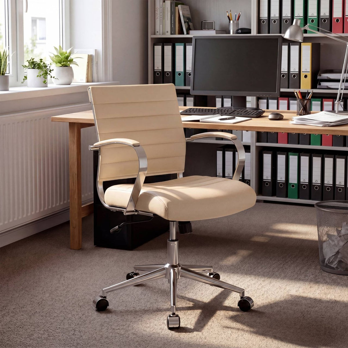Bureaustoel Oakland Kunstleer,creme creme