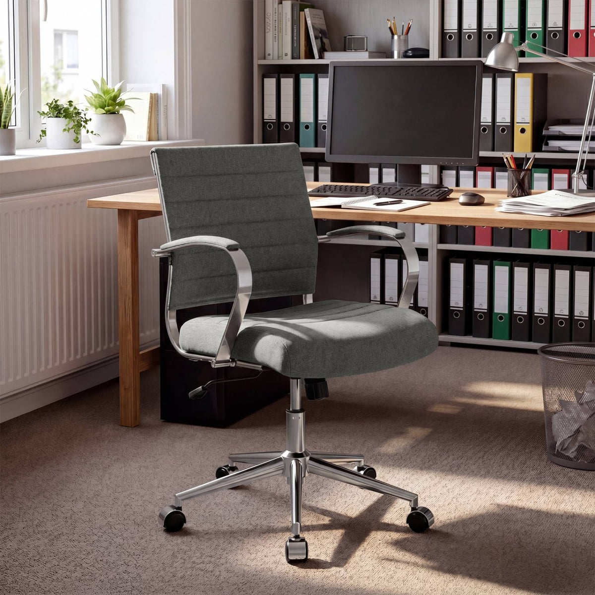 Bureaustoel Oakland Stof,grijs grau