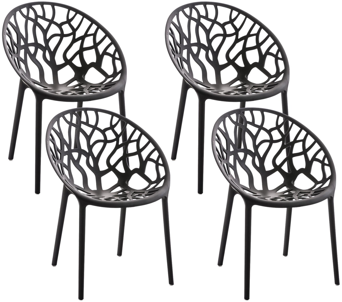 4er Set Stuhl Hope schwarz