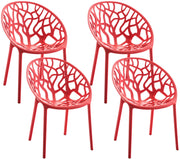 4er Set Stuhl Hope rot