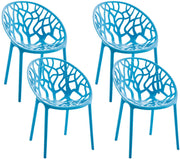 4er Set Stuhl Hope blau