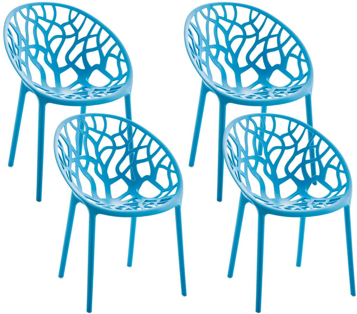 4er Set Stuhl Hope blau