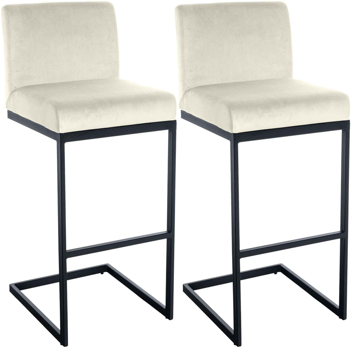 2er Set Barhocker Hopewell Samt B creme