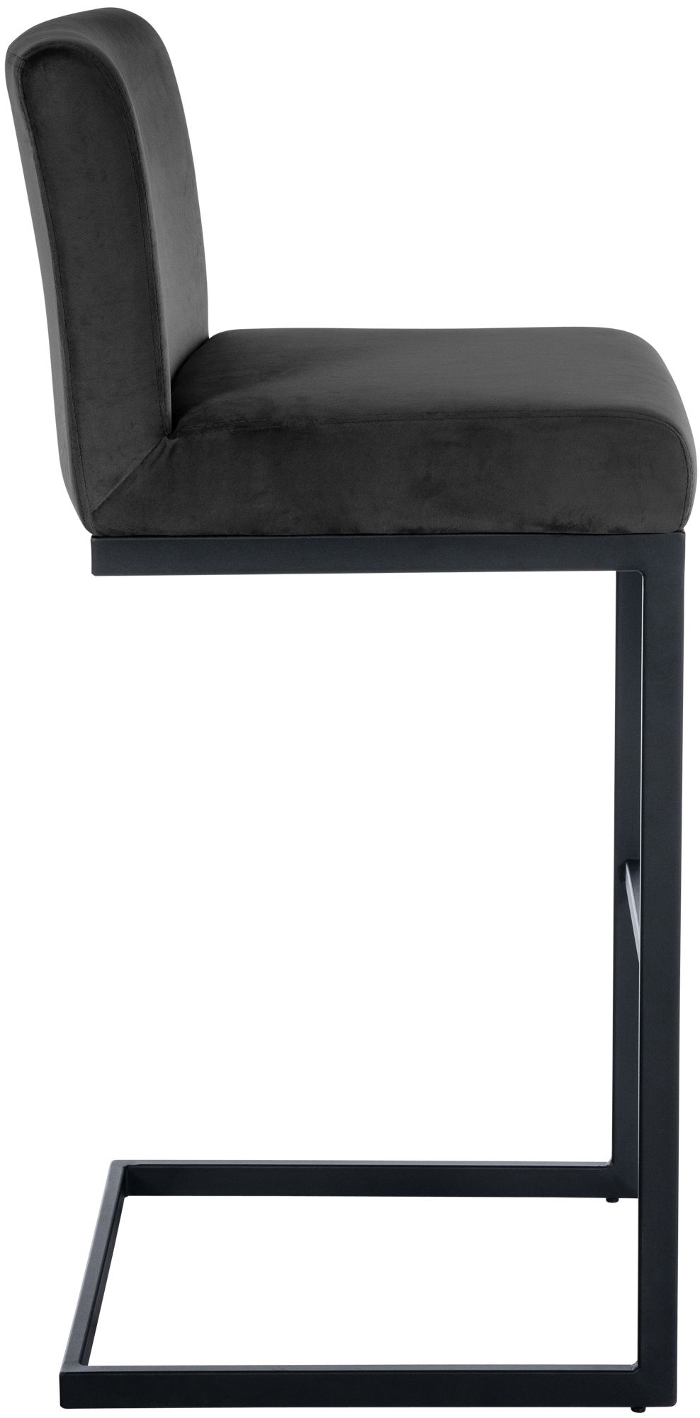 2er Set Barhocker Hopewell Samt B schwarz