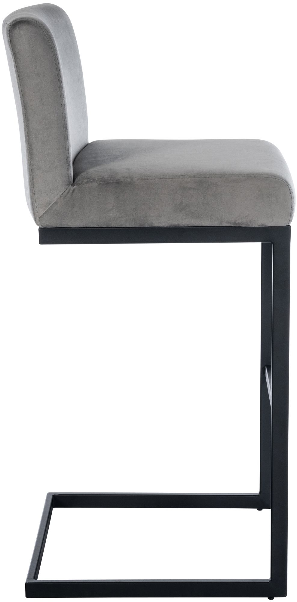 2er Set Barhocker Hopewell Samt B grau